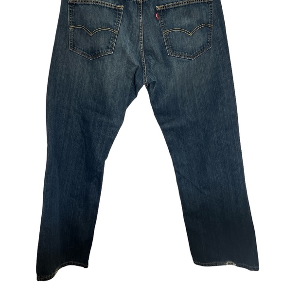 Levis 527 Low Bootcut Jeans Mens 38x30 Medium-Dark Wash Denim Boot Cut - Picture 2 of 7